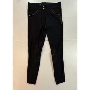 KL Select Gabrielle Knee Patch Equestrian Riding Breeches Black Size 28R (122)